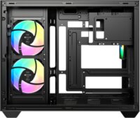 ID-Cooling VIEW 500 ARGB Mini Tower Számítógépház + 3db 120mm ventilátor - Fekete