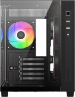 ID-Cooling VIEW 500 ARGB Mini Tower Számítógépház + 3db 120mm ventilátor - Fekete