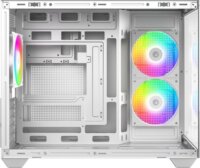 ID-Cooling VIEW 500 ARGB WH Mini Tower Számítógépház + 3db 120mm ventilátor - Fehér