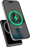 Gembird PB10-WPC15M-LCD-01 Mágneses Wireless Powerbank LCD kijelzővel 10000mAh 15W - Fekete