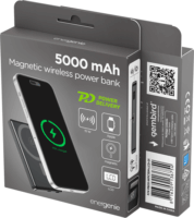 Gembird PB05-WPC15M-LCD-01 Mágneses Wireless Powerbank 5000mAh 15W - Fekete