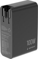 Gembird TA-UC-1A3C-PD100-01-BK USB-A / 3x USB-C GaN Hálózati Gyorstöltő Adapter 100W - Fekete