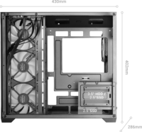 Mars Gaming MCV5 Midi Torony Számítógápház + 4db 120mm ventilátor - Fekete