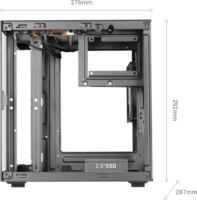 Mars Gaming MC-CUBE Mini Torony Számítógépház + 1db 120mm ventilátor - Fekete