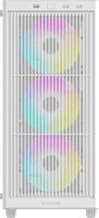 ID-Cooling WARE 300 ARGB WH Mini Tower Számítógépház + 4db 120mm ventilátor - Fehér