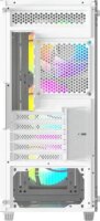 ID-Cooling WARE 300 ARGB WH Mini Tower Számítógépház + 4db 120mm ventilátor - Fehér
