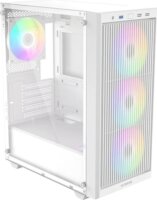 ID-Cooling WARE 300 ARGB WH Mini Tower Számítógépház + 4db 120mm ventilátor - Fehér