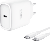 Trust 25721 Maxo USB-C GaN Hálózati Gyorstöltő Adapter 45W + USB-C Kábel 2m - Fehér