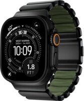 Nomad Stratos Band Apple Watch Titán Okosóra Szíj 49mm - Fekete/Zöld