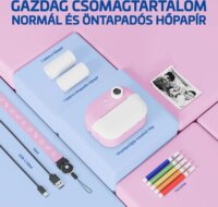 LAMAX InstaKid2 Play Hőpapíros Gyerek Fényképezőgép 48MP / FullHD - Rózsaszín