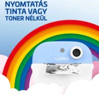 LAMAX InstaKid2 Play Hőpapíros Gyerek Fényképezőgép 48MP / FullHD - Kék