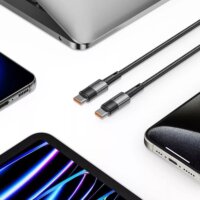 Tech-Protect TP606133 USB-C apa - USB-C apa PD Adat és Töltőkábel 100W 3m - Fekete