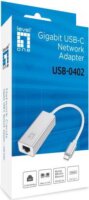 Level One USB-0402 USB-C apa - RJ45 anya Adapter - Fehér