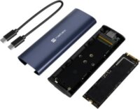 Natec NKZ-2472 Rhino M.2 NVMe Lite USB-C 3.2 Gen 2x1 Külső SSD Ház - Sötétkék