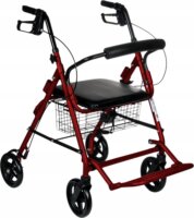 REHA FUND RF-616/C Oslo Premium 4 Kerekú járóeszköz Max 136kg - Fekete / Piros