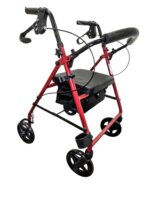 REHA FUND RF-610/C 4 kerekű Rollátor Max136kg - Fekete / Piros