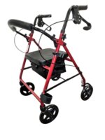REHA FUND RF-610/C 4 kerekű Rollátor Max136kg - Fekete / Piros