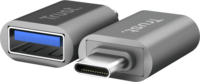 Trust 26221 Calyx USB-C apa - USB-A anya Adapter - Ezüst (2db / csomag)