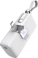 Trust 26105 Pacto Powerbank integrált USB-C kábellel / 5000mAh 20W - Fehér