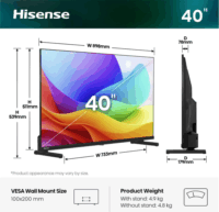Hisense 40" 40A5S 16:9 FullHD QLED Smart TV