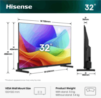 Hisense 32" 32A5S 16:9 FullHD QLED Smart TV