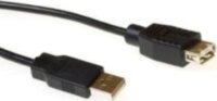 ACT SB2250 USB-A apa - USB-A 2.0 anya Adatkábel 5m - Fekete