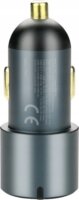 EverActive CC-40Q USB-C (PD) + 2x USB-A QC3.0 Autós Gyorstöltő 60W - Fekete