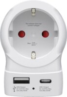 Hama 223478 EU -> UK USB-A / USB-C PD Utazó Hálozati Adapter 20W - Fehér