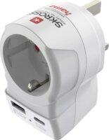 Hama 223478 EU -> UK USB-A / USB-C PD Utazó Hálozati Adapter 20W - Fehér