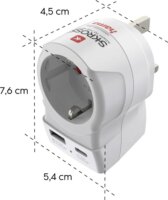 Hama 223478 EU -> UK USB-A / USB-C PD Utazó Hálozati Adapter 20W - Fehér
