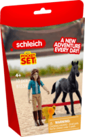 Schleich 81539 Pocket Set! Tornagyőzelem Flocke csikó játékfigurával