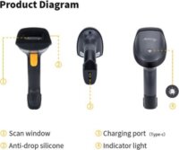 Equip 351029 Wireless Kézi 2D Vonalkódolvasó Állvánnyal - Fekete
