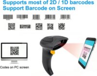 Equip 351029 Wireless Kézi 2D Vonalkódolvasó Állvánnyal - Fekete
