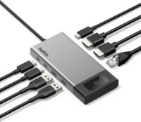 Belkin INC027HQSGY Connect 8-in-1 USB-C Laptop Dokkoló Állomás 100 Watt 2 kijelzőhöz