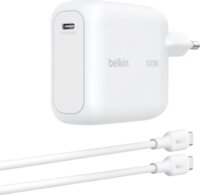 Belkin BOOST Charge USB-C GaN Hálózati Gyorstöltő Adapter 100W + USB-C Kábel 1.5m - Fehér