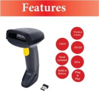Equip 351024 Wireless 2D Kézi Vonalkódolvasó Állvánnyal - Fekete