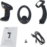 Equip 351024 Wireless 2D Kézi Vonalkódolvasó Állvánnyal - Fekete