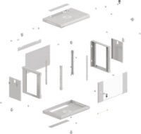 Lanberg 19" Fali Rack Szekrény 9U 540x350mm - Szürke
