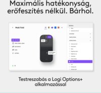 Logitech Mobi Fold Bluetooth + RF Wireless Összecsukható Egér - Grafitszürke