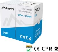 Lanberg LCU6L-11CU-0305-S U/UTP CAT6 Beltéri Installációs kábel 305m - Szürke