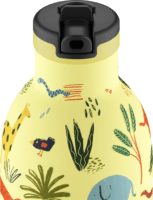 24Bottles 001823 Jungle Friends Rozsdamentes acél Gyerek termosz kulacs 330ml - Mintás