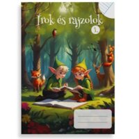 PD School Írok és rajzolok! A5 32 lapos 1. osztályos Vonalas- és sima füzet - Mintás