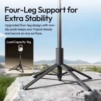 Ulanzi MT-86 Automatikusan Nyíló Bluetooth Szelfibot / Telefon Állvány 153cm - Fekete