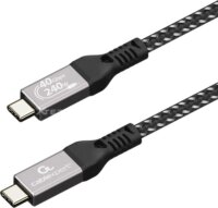 Gembird CCBP-USB4-CMCM240-0.5M Prémium USB Type-C apa - USB Type-C apa 4.0 Adat és töltőkábel 0.5m - Fekete