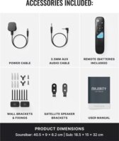 Majority Bowfell Halo Soundbar 5.1 Hangprojektor 230 Watt - Fekete