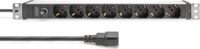 Digitus DN-95410-IT 19" Rack 8 aljzatos Olasz szabványú Hálozati Elosztó 2m - Fekete/Szürke