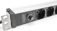 Digitus DN-95410-IT 19" Rack 8 aljzatos Olasz szabványú Hálozati Elosztó 2m - Fekete/Szürke
