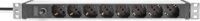 Digitus DN-95410-IT 19" Rack 8 aljzatos Olasz szabványú Hálozati Elosztó 2m - Fekete/Szürke