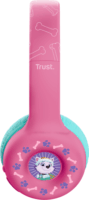 Trust 25656 Nouna Mancs Őrjárat Bluetooth / Vezetékes Gyerek Fejhallgató Headset - Rózsaszín/Kék
