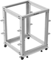 Lanberg 19" Szabadon Álló Nyitott Rack Állvány 15U 600x600 - 1100mm - Szürke